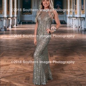Scala Formal Beaded Gown